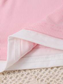 Young Girls 2pcs/Set Pink & Blue Camisoles - Multicolor - View 4