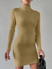 SHEIN Jednolity kolor Golf Szczupły Suknie Dresowe