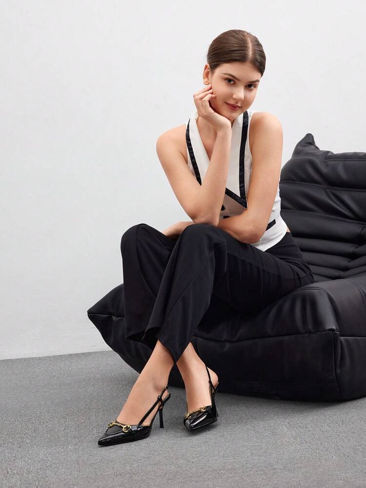 CUCCOO BIZCHIC Zapatos elegantes de tacón alto y delgado de dedo cerrado para mujeres, básicos elegantes para uso informal, formal o de fiesta en Navidad, Año Nuevo, San Valentín y otras ocasiones.