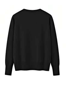 GIGOGOU Spring Autumn Women Knit Cardigan,Long Sleeve Tops - Black - View 3
