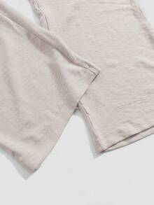 女士镂空褶皱无袖连体裤，夏季 - 米色 - 查看 6