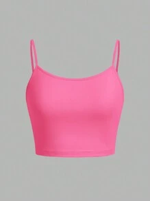 SHEIN EZwear 4入組女士休閒性感細肩帶修身背心，適用於夏季 - 彩色 - 查看 7