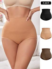 3pcs Women's High Waist Slimming Body Shaping Pants - Multicolor - View 5