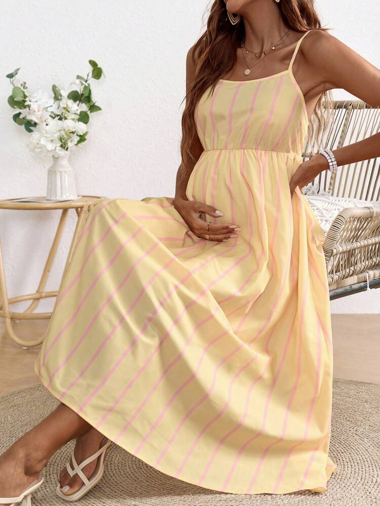 Maternity City Resort Adjustable Strap Pregnancy Dress