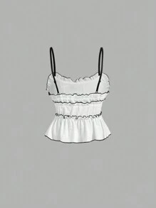 SHEIN MOD Summer Color Block Bow Knot Tank Top & Skirt Set, White, 2pcs,Graduation Suit, White Two Pieces Skirt Set, Work Two Pieces Skirt Set