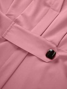 Chiquease 女士夏季休闲长袖日常连衣裙长款女装 - 淺粉色 - 查看 5