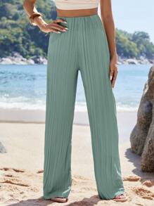 EURMUSE 寬腿褲，打摺面料