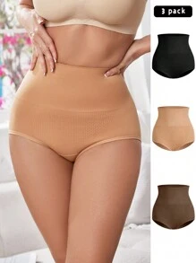 3pcs Women's High Waist Slimming Body Shaping Pants - Multicolor - View 1