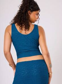 MUSERA Áo kiểu dáng lớn, chất liệu vải dệt, cổ chữ V khoét sâu, buộc dây phía trước, thích hợp cho kỳ nghỉ, mùa hè, kỳ nghỉ xuân, du lịch, Ibiza, lễ hội. - Màu xanh hải quân - Xem 2