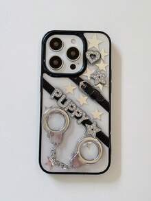 ROMWE Grunge Punk Vỏ điện thoại còng tay Epoxy Cool, Vỏ bảo vệ điện thoại sáng tạo, Thích hợp cho dòng IPhone11/12/13/14/15 - màu đen - Xem 7