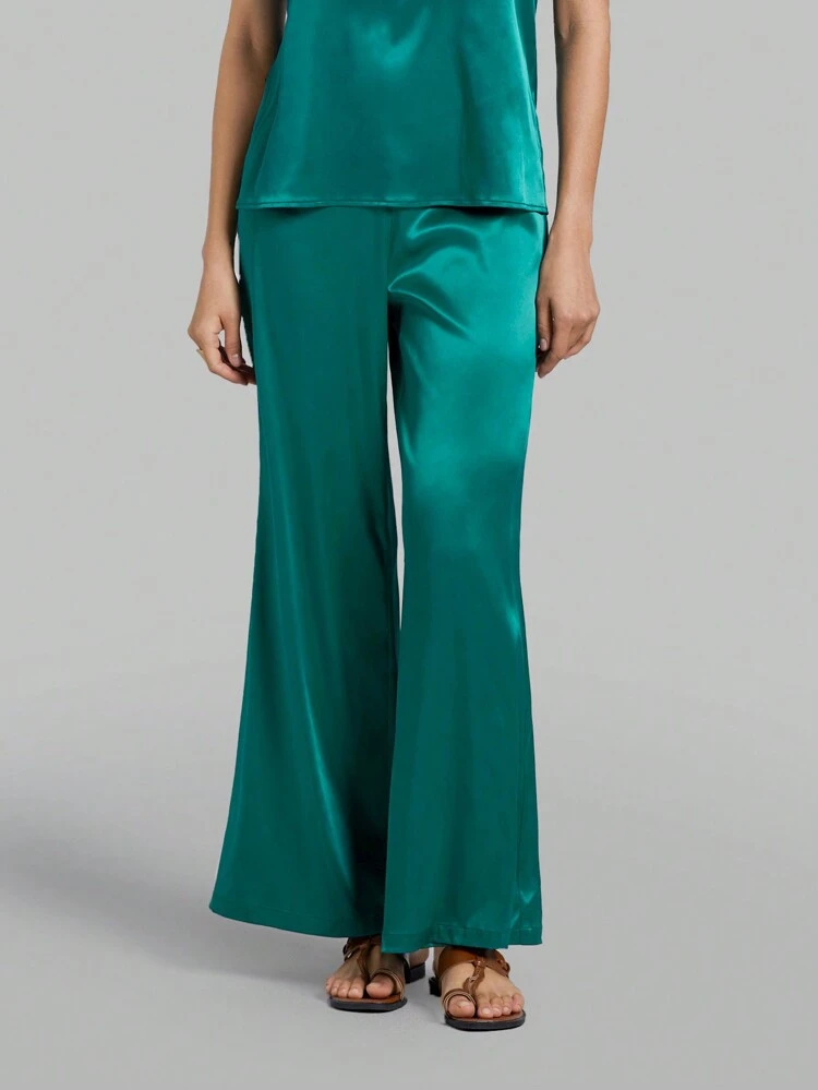 Women's High Waist Solid Color Long Pants