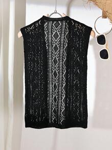 Young Girl Simple Solid Color Kimono Summer - Black - View 2