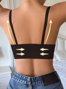 Women's Seamless Wire-Free Light And Comfortable Bra - Black - View 2