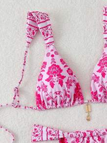 Swim Mod Women's Summer Beach Floral Print Sexy Bikini Set, Random Print, Separated Bikini Set - Multicolor - View 4