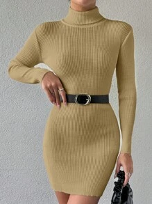 SHEIN Jednolity kolor Golf Szczupły Suknie Dresowe