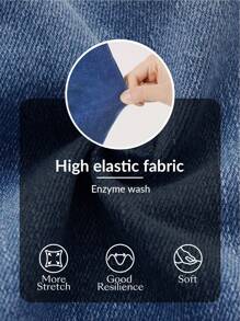 Flexra Plus Size Solid Stretchy Knit Color Denim Bodycon Skirt With Pockets, Summer Apple Bottom Jeans