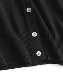 GIGOGOU Spring Autumn Women Knit Cardigan,Long Sleeve Tops - Black - View 9