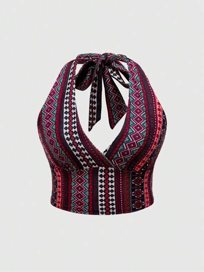 Débardeur grande taille à motif hippie pour femmes