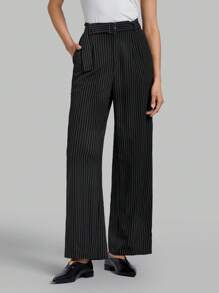 Ontre 女士條紋直筒褲