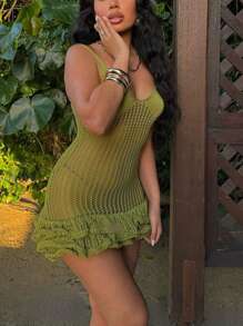 Women Sexy Solid Bodycon Wool Slim Spring Summer Party Beach Vacation Dress