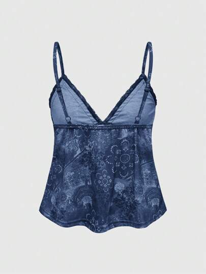 Hippie Top y camiseta sin tirantes con estampado de paisley de talla grande, para verano