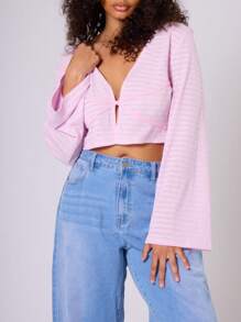 MUSERA Crop top de encaje rosa talla grande para vacaciones, verano, vacaciones de primavera, vacaciones, Ibiza, vacaciones