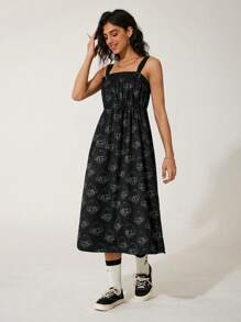 GAWX Vestido informal de verano con estampado para mujer estilo artista, vestido estilo playa, para fiesta, vacaciones, atuendo de cumpleaños, festival, apto para Ibiza