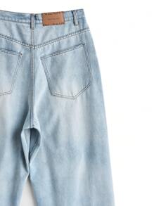 Manfinity EMRG Quần jean baggy rách rách màu xanh nhạt cho nam - Rửa nhẹ - Xem 12