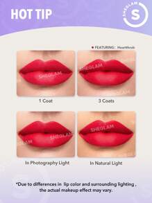 SHEGLAM Rouge à LèVres Liquide Matte Allure-Attraction Rouge à LèVres Longue Tenue à Haute Teneur En Pigments Huile De Tournesol Nourrissante RéDuit Les Ridules Des LèVres Soin Des LèVres Maquillage Des LèVres FêTe De NoëL Rouge à LèVres Liquide Remise De DiplôMe Anniversaire Vacances Haut ÉTé Automne Y2K ÉLéGant Mode Femmes Maquillage CosméTique Visage FêTe Plage Voyage Camping  Plein Air ÉCole Campus Excursion Festivals DéCoration Cadeau PréSent Rose Fille Cosplay Jeux Meilleur Couleur Charme Ambiance