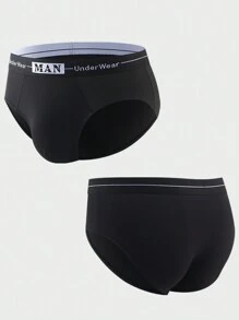 Bóxer corto sencillo para hombres de unicolor con estampado para uso diario