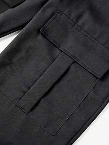 Women's Solid Color Drawstring Pocket Casual Pants, Suitable For All Seasons - Dark Grey - View 3