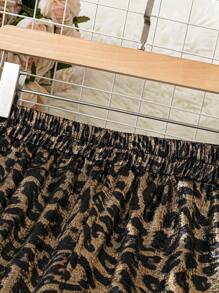 EMERY ROSE Pantalones de pierna recta con estampado de leopardo de moda para mujer para vacaciones