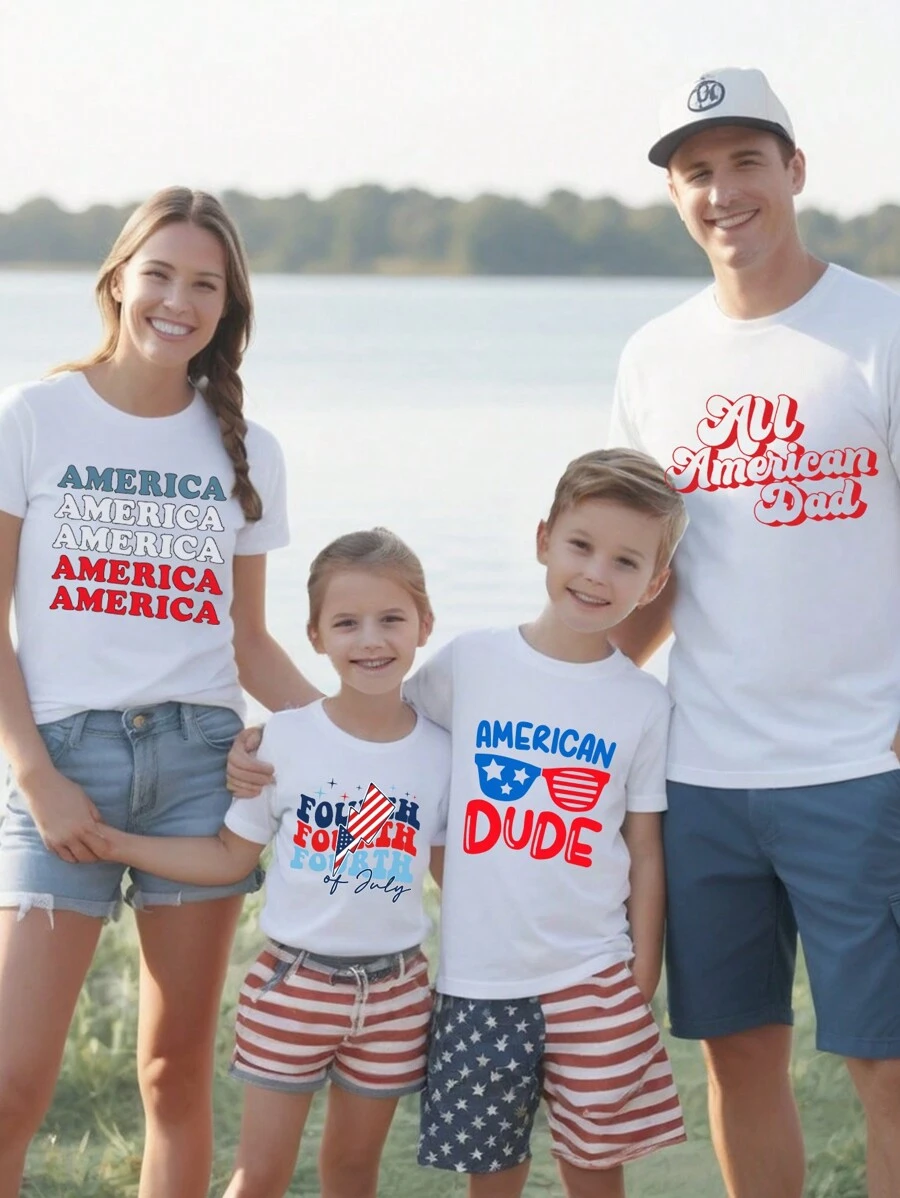 Áo thun nam tay ngắn cổ tròn thời trang ngày quốc khánh có in khẩu hiệu - trắng - Xem 1