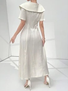Modelyn Dames effen kleur eenvoudige knoopdecoratie dagelijkse kleding