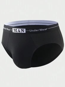 Bóxer corto sencillo para hombres de unicolor con estampado para uso diario