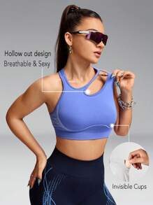 Innovista Sutien sport Push Up fără cusături, maieu de antrenament, maieu de gimnastică, maiou crop, cămăși de compresie