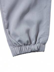 Manfinity Homme Men's Drawstring Pocket Design Casual Daily Wear Pants - Light Grey - View 6