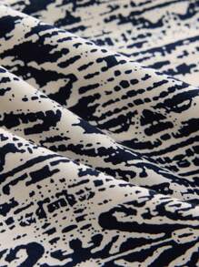 Tween Girl Simple Långbyxor Kortärmad Casual Homewear Set - Marinblå - Visa 6