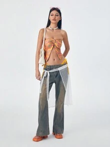 Studio sunshine Artist Y2K 女士休闲上衣，随机印花，适合夏季、节日 - 彩色 - 查看 5