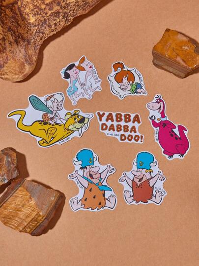 THE FLINTSTONES | SHEIN 53pcs Anime Character Pattern Sticker Pack