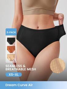 LUVLETTE Bộ 3 quần lót cạp cao không lộ hàng Smoothing No Show dành cho nữ - Nhiều màu - Xem 1