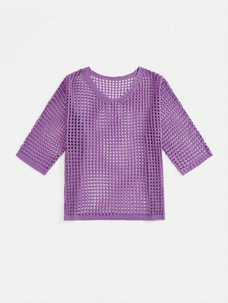 Calvaya 大尺碼女裝純色簡約款日常套頭毛線衣