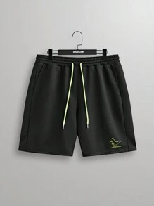 Manfinity VCAY 針織休閒連帽T恤和短褲套裝 - 彩色 - 查看 5