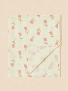 1 pieza Cubierta para cochecito de bebé con diseño floral, hecha de algodón transpirable y sombrilla contra el sol - Multicolor - Ver 4