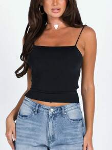 INAWLY Camisola sexy de mujer para verano con espalda cruzada y lazo abierto, unicolor