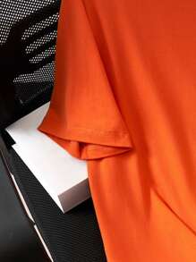 青少年男孩夏季休閒印花熊圖案短袖圓領T恤