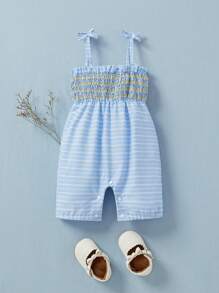 SHEIN Toddler Girls' Comfortable Sleeveless Romper, Perfect For Both Indoor And Outdoor Activities In Spring And Summer - Multicolor - View 1