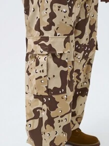 Mainfolk Manfinity NXTstreet Men's Plus Size Casual Woven Camouflage Tooling Jogger Pants, Suitable For Daily Wear - Multicolor - View 6