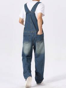 Manfinity Hypemode Quần short denim rách thường ngày dành cho nam, mùa hè - Màu xanh lam - Xem 2