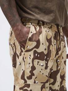 Mainfolk Manfinity NXTstreet Men's Plus Size Casual Woven Camouflage Tooling Jogger Pants, Suitable For Daily Wear - Multicolor - View 3